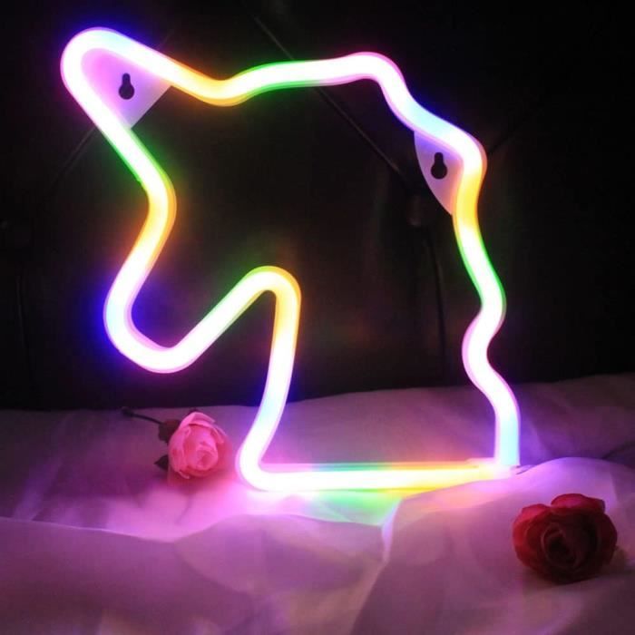 EONYUANGUO Veilleuse Néon LED, Music Note Enseigne Néon Veilleuse Décorative Murale Alimentée Par USB/batterie Pour Chambre Enfants Cadeaux Décoration De Fête (Vert