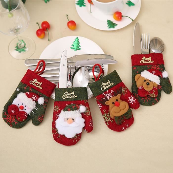 Gants En Forme De Noel Couverts Sac Fourchette Cuillere Sac Vaisselle Table A Manger Decor Pere Noel Achat Vente Coffret De Decoration Soldes Sur Cdiscount Des Le 20 Janvier Cdiscount