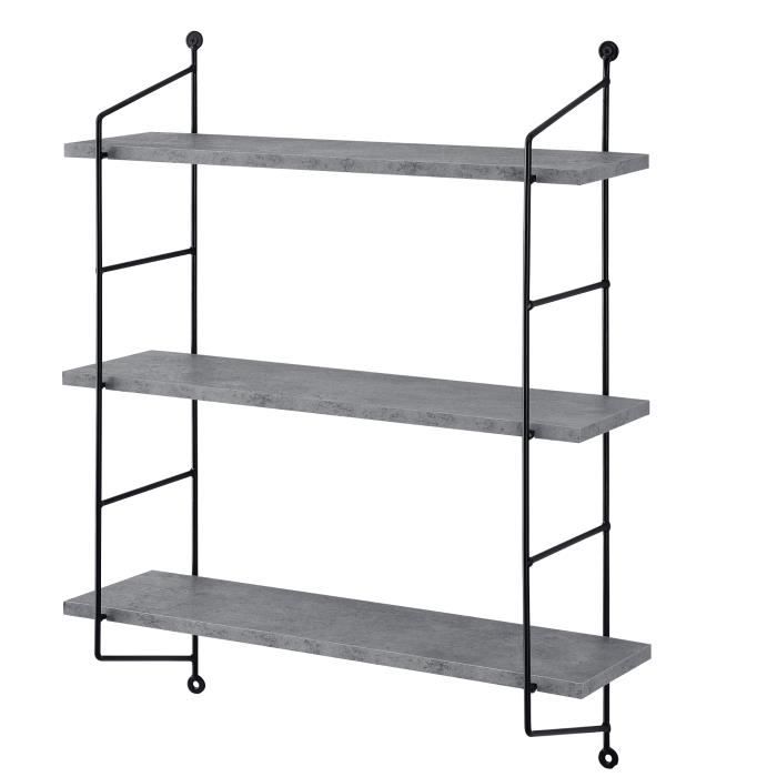 En Casa Etagere Murale Avec 3 Tablettes Avec Cadre D Acier Avec