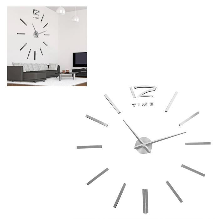 Aiguilles Horloge 3D Timelike Argent - Grandes Aiguilles Pour Horloge Murale DIY