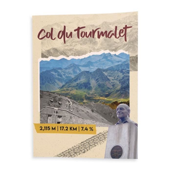 Tasse Céramique Mug Col du Tourmalet Collage Vélo France Course