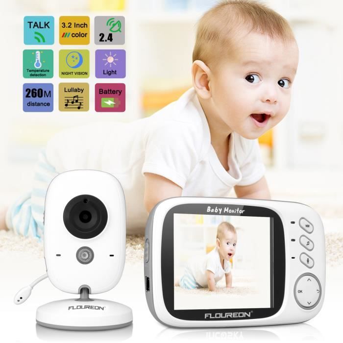 LEMONBEST BabyPhone 360° - Ecran 3.2 LCD - Vision nocturne - Berceuse -  Cdiscount Puériculture & Eveil bébé