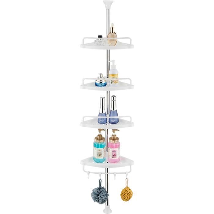 Étagère Douche Télescopique HOUHA - 4 Paniers Sans Perçage, Réglable 73-302cm