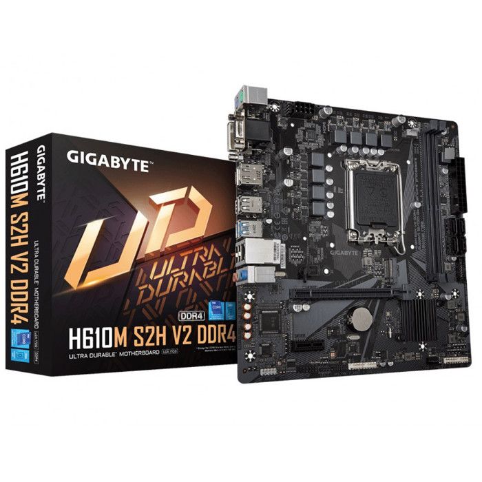 Carte mère – GIGABYTE – H610M S2H V2 DDR4 – Socket LGA1200 – Micro ATX – 64 Go RAM max