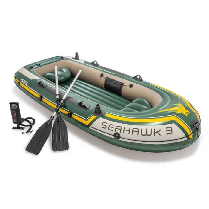 intex set bateau seahawk 3 3 personnes vert cdiscount sport