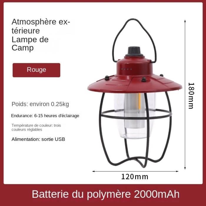 Lampe De Camping Rayovac Vintage - Lampe De Table Portable, 2 Rayons, Batterie Incluse