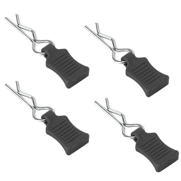 50 Broches Clips Carrosserie RC - Acier Inox - Pour Coque 1/10, 1/12, 1/16 - Fixation Aile, Batterie - 10