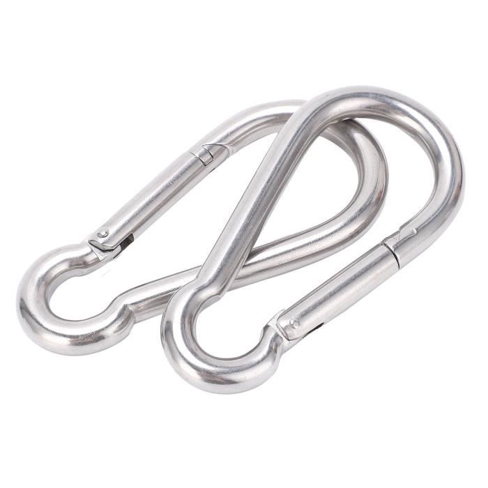 Lot De 8 Mousquetons à Ressort En Acier Inoxydable 304 – Qualité Marine, Pour Escalade, Rando, Extérieur, M6
