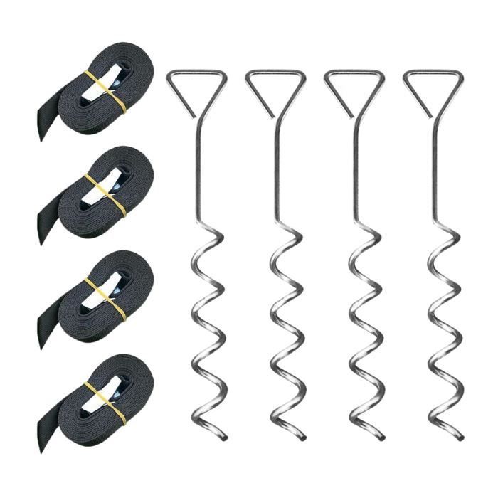 Ancrage Au Sol, 50cm Heavy Duty Trampoline Anchor à Visser Kit Ancrage