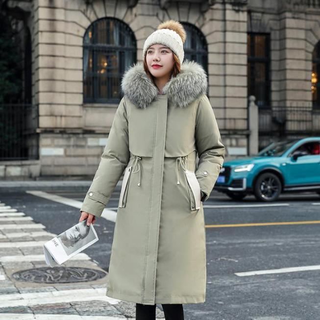 Manteau vert long new arrivals femme
