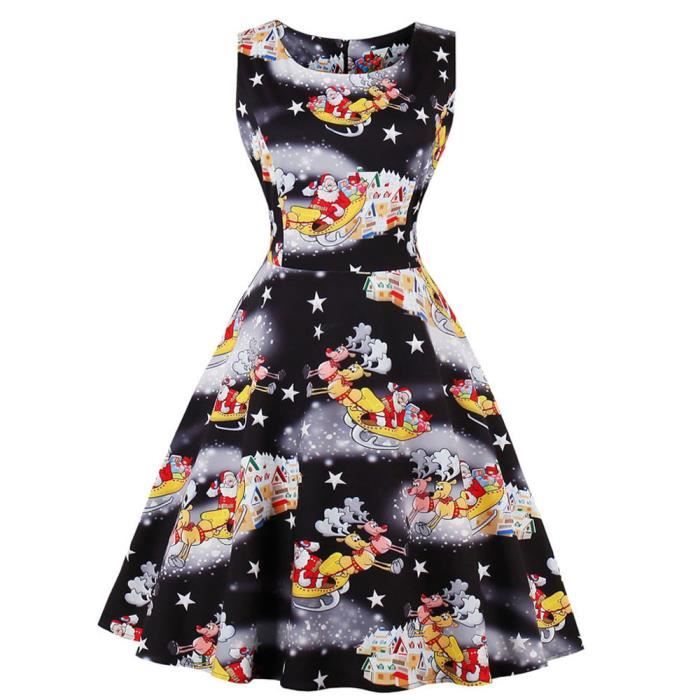 Robe De Soiree De Noel Pour Femme Grande Taille Noir Exquisgift Noir Achat Vente Robe Cdiscount