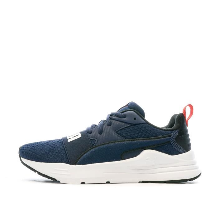 Puma Baskets - PUMA - Wired - Tige textile - Couleur marine blanche rouge - Semelle synthétique