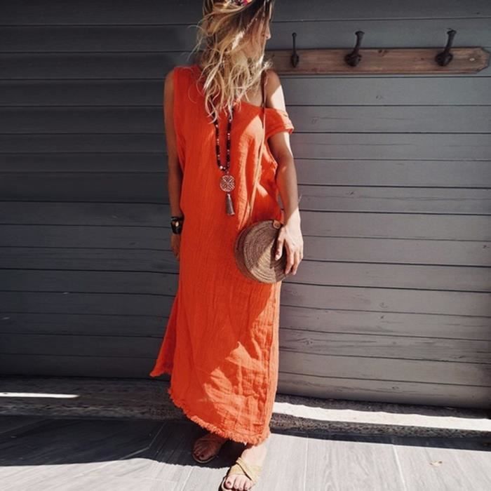 longue robe orange