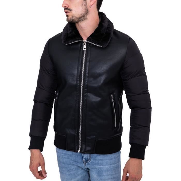 Veste col fourree homme - Cdiscount