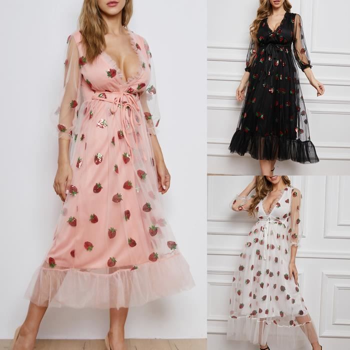 Robe motif fraise 2025