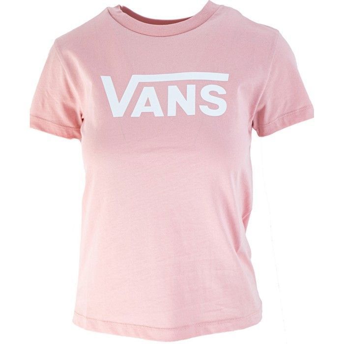 T-shirt Vans Drop V SS Crew-b, Rose, Femme