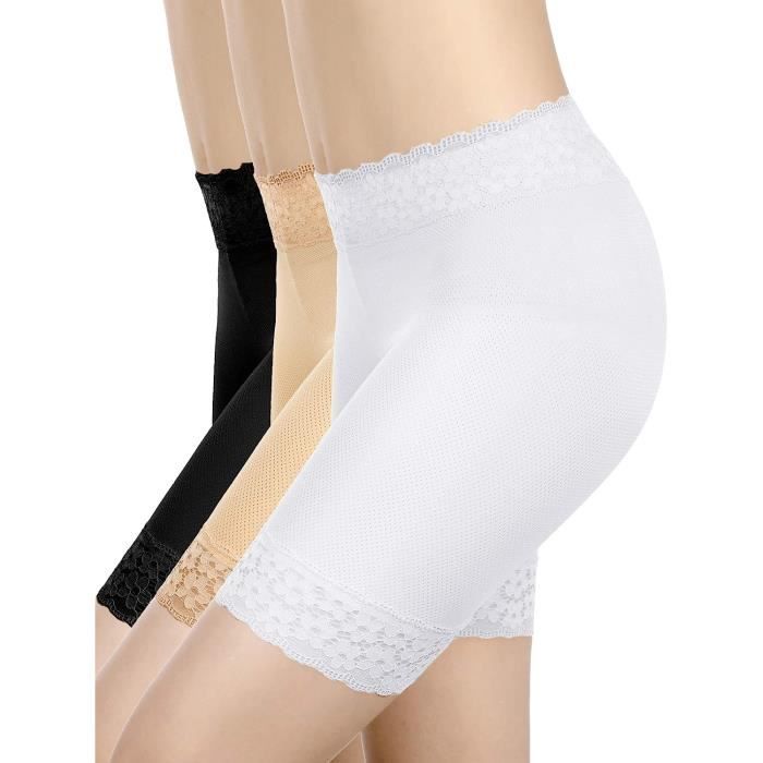 Bandes Anti-Frottement Cuisses Bye Bra – Dentelle Élégante – Beige/Noir – S à XXL – Adieu Les Irritations !