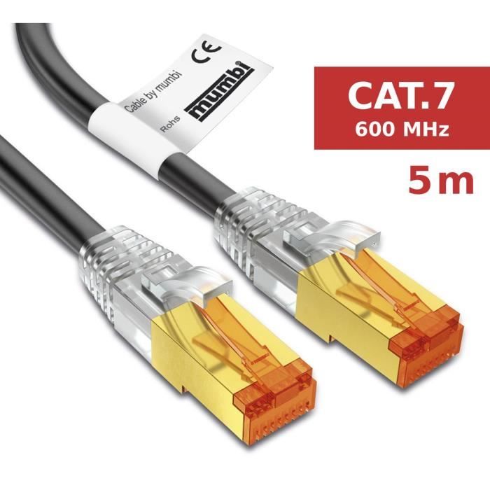Cable ethernet cat 7 5m - Achat / Vente pas cher