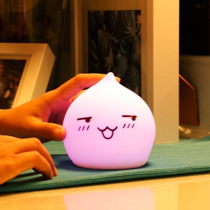 Lampe de table de chevet silicone goutte deau LED tactile - ONEVER