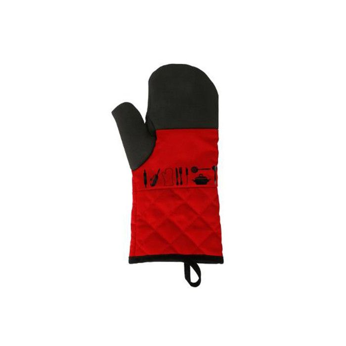 Gant De Cuisine Neoprene Pix 31cm Noir Rouge Achat Vente Gants De Cuisine Cdiscount