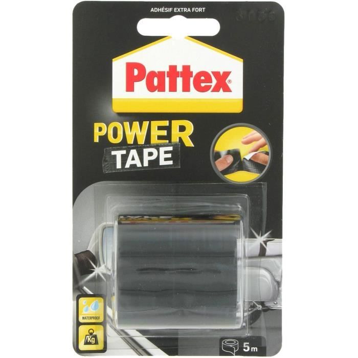 PATTEX Adhésif super puissant Power tape - Noir - 5 m