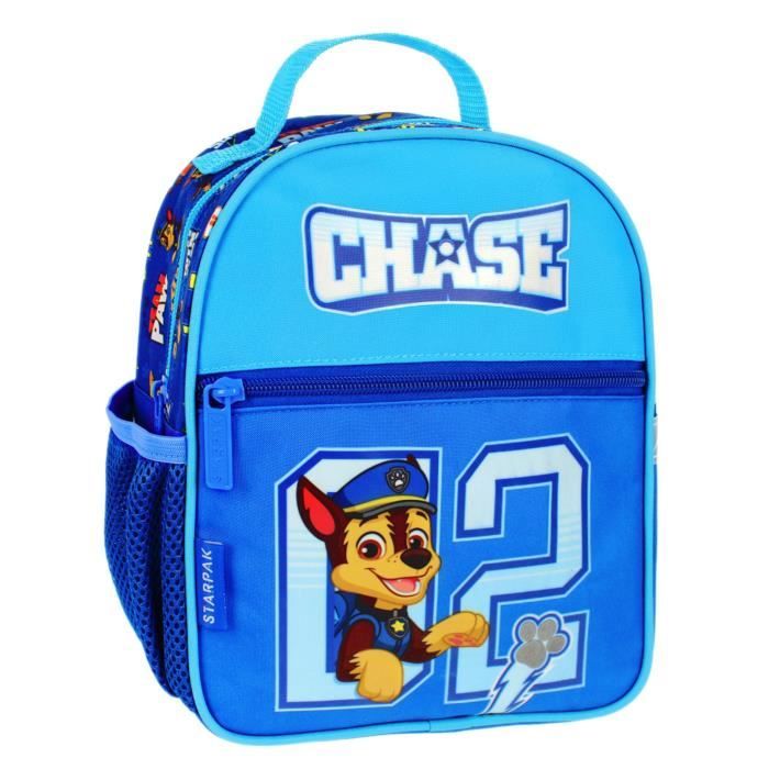 Paw Patrol Chase Blue petit sac à dos maternelle pour garçon réfléchissant 24x20x9cm