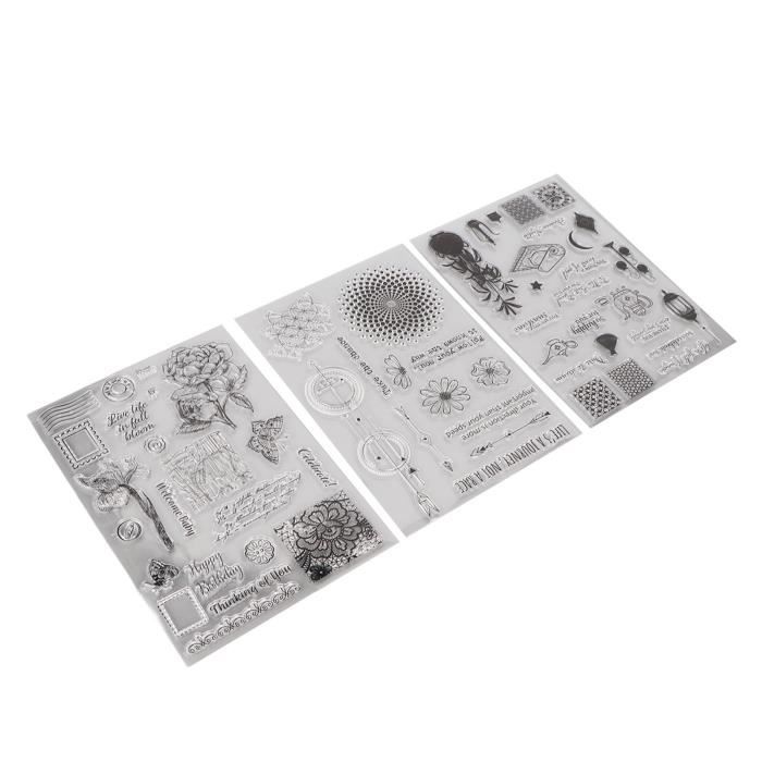 Tampon Transparent TPR Gaufré Scrapbook Vaisselle Motif Décoration Avec