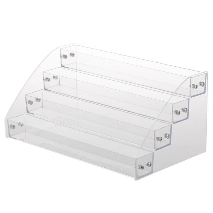 Présentoir Acrylique 28 Trous Pour Flacons D'huiles Essentielles Ou Vernis - Avec Boîte De Rangement Transparente