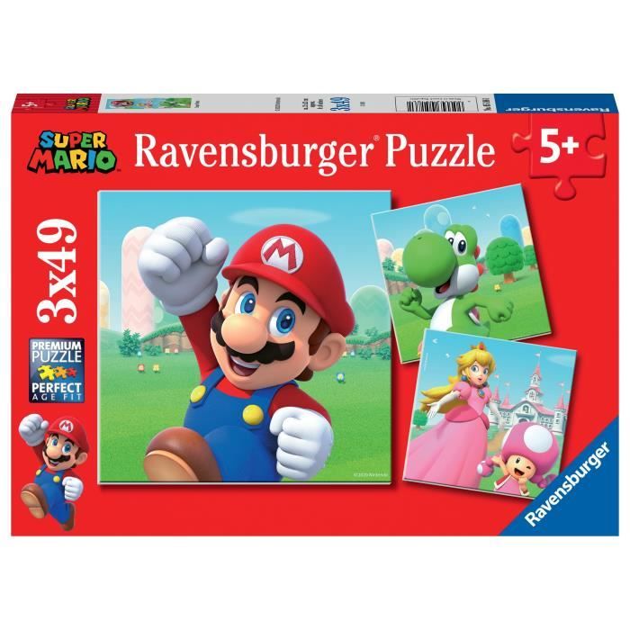 Ravensburger-SUPER MARIO-Puzzles 3x49 pièces - Super Mario-4005556051861-A partir de 5 ans
