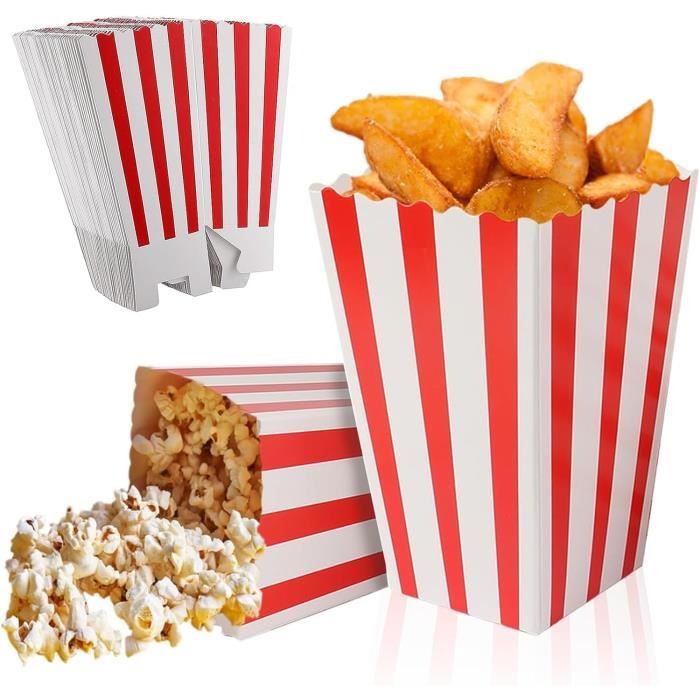 Boîtes Pop-corn Rouges Et Blanches Parfaites Pour Diverses Occasions