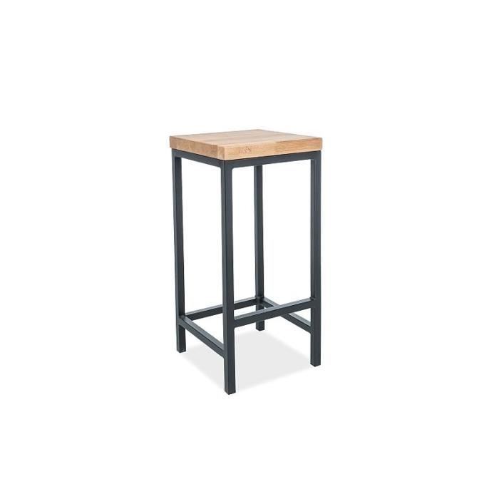 signal Tabouret de bar METRO H-1 CHÊNE PLACAGE NATUREL / NOIR - 5901477284861