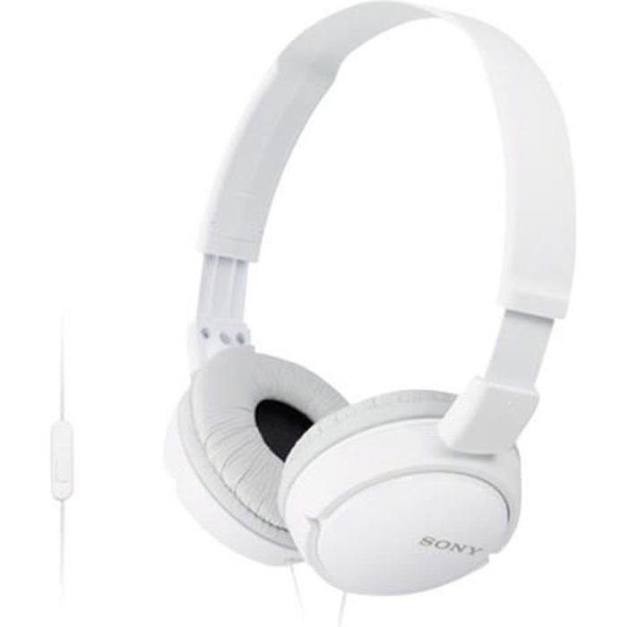 Casque - SONY - MDR-ZX110AP - Pleine taille filaire - Jack 35 mm - Microphone intégré
