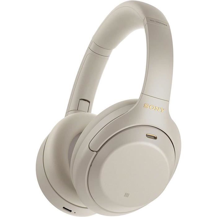 Casque supra-auriculaire - SONY - WH1000XM4 - Réduction de bruit active - Bluetooth - 30h autonomie