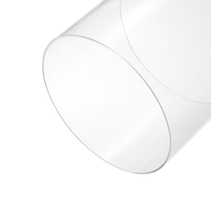 sourcing map Acrylique Tuyau Transparent Rigide Rond Tube 4pcs