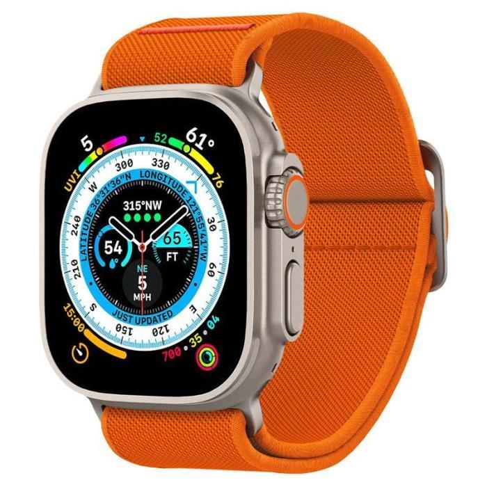 Bracelet - SPIGEN - Fit Lite Ultra - Orange - Compatible Apple Watch 42-49 mm - Non personnalisable