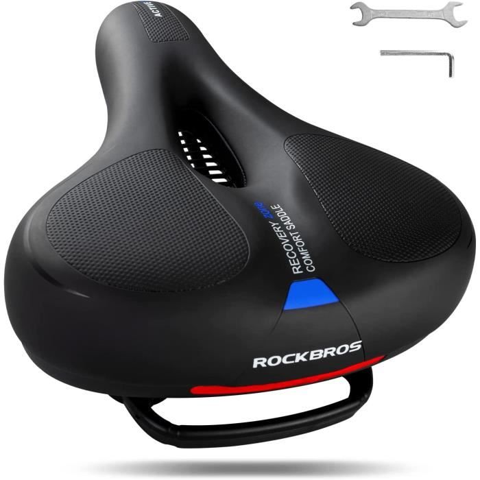 Selle De Vélo Confort LEMEGO - Amortisseur Double Ressort, Respirante | Pour VTT, Ville, Électrique | Housse Offerte