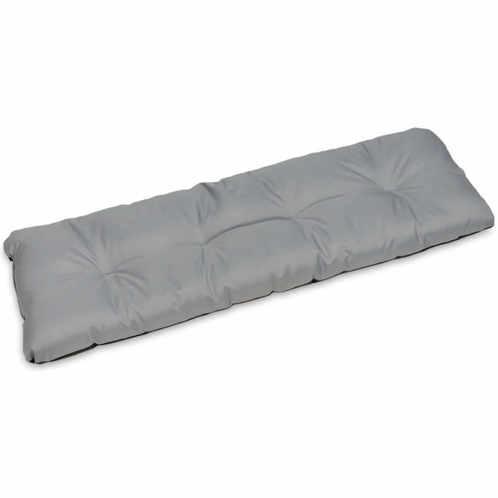 Coussin pour Banc de Jardin - SuperKissen24. - Intérieur/Extérieur - Imperméable - 120x38 cm - Gris