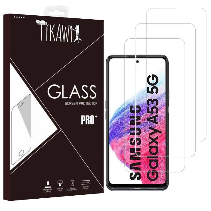 Tikawi x3 Verre trempé 9H Samsung Galaxy A53 5G (6.5') Protection Ecran  Haute résistance [Anti-traces] Film de protection x3 - Cdiscount Téléphonie