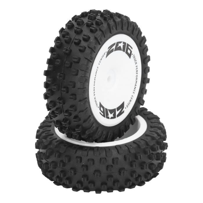 Paire De Pneus Arrière En Caoutchouc Pour Voiture RC Wltoys 124017 – Pièce De Mise à Niveau, Diamètre 75 Mm, Largeur 32 Mm, Hexagone 12 Mm, Accessoire Tout-Terrain