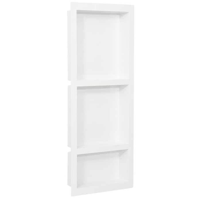Niche de douche - vidaXL - 41x99x9 cm - Blanc mat - 3 compartiments - SMC durable