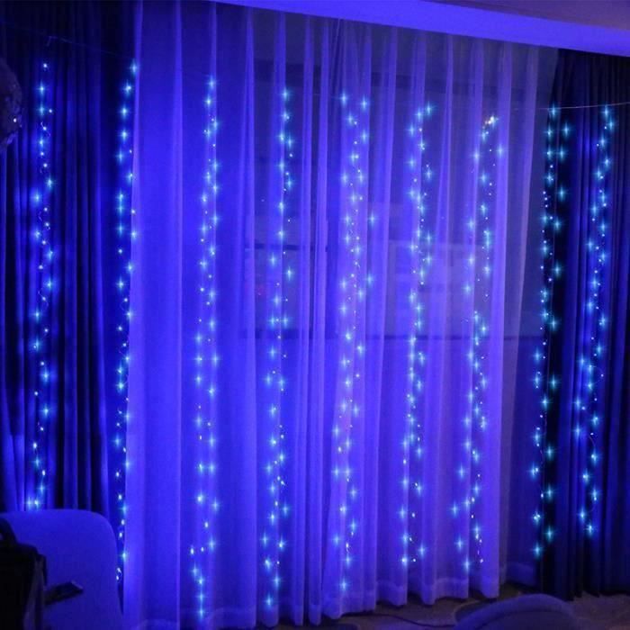 AL07351XX Guirlande Lumineuse Rideau de Noël 300 LED 3M X 3M Bleu