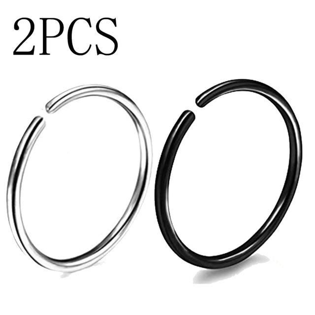 6pcs Faux Septum Anneau De Nez Faux Anneaux De Nez Cerceau 8mm Non