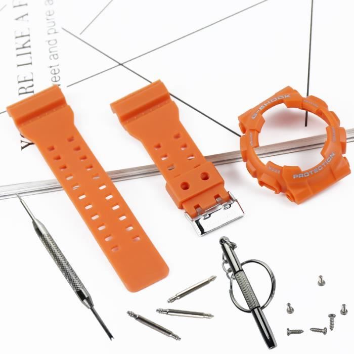 CONNECTEUR DE BRACELET orange grey Pour Casio G SHOCK GA 110 GA