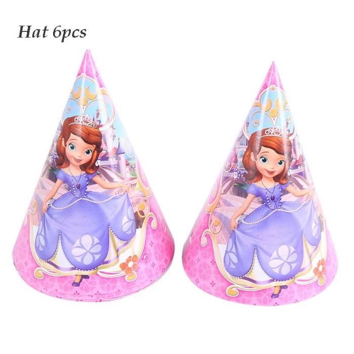 Hat 6pcs Vaisselle Jetable Theme Princesse Sofia Assiettes Gobelets Et Ballons En Paille Decoration De Fete D Anniversaire Rece Cdiscount Maison