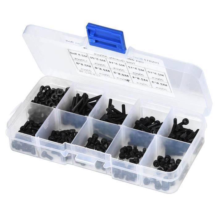 20 Vis à Tête Hexagonale Creuse M2x4mm - Acier Allié 12.9 - Grade DIN