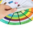 ESTINK Roue chromatique Guide de mélange professionnel Fournitures de carte de papier de roue de couleur de pigment de tatouage-1