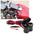 Chargeur USB multifonction moto 12-45V + allume-cigare HB035-1