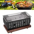 GOTOTOP cuisinière à barbecue Barbecue japonais gril Mini ménage en alliage d'aluminium charbon de bois barbecue cuisinière-1