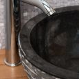 Vasque en pierre marbre Vésuve noir 35cm - WANDA COLLECTION - A poser - Intérieur-1