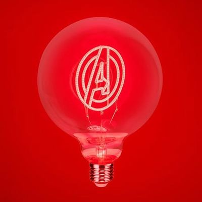 Lampe Néon LED Marvel Avengers - Ampoule E27 Rouge, Licence Officielle - Décoration Chambre, Collection